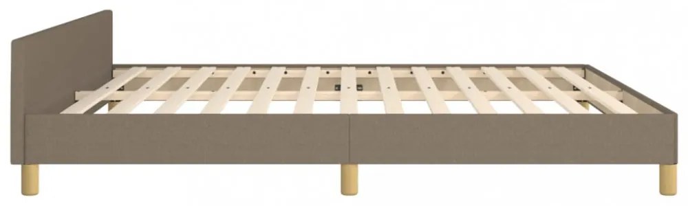 tópszínű szövet ágykeret matrac nélkül 160 x 200 cm