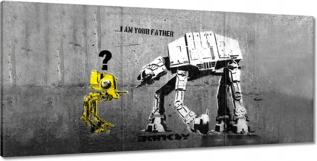 Festmények 210x100 Banksy I am your father