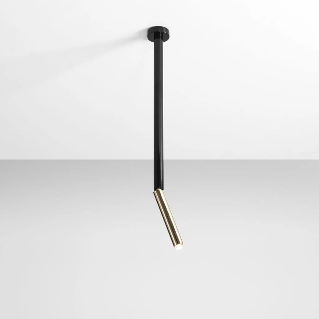 ALDEX 1067PL_G1_M STICK Hengeres Mennyezeti Lámpa Fekete, Arany G9 IP20