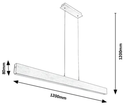 Rabalux 6670 - LED Dimmelhető csillár zsinóron TITHANIA LED/24W/230V 120 cm