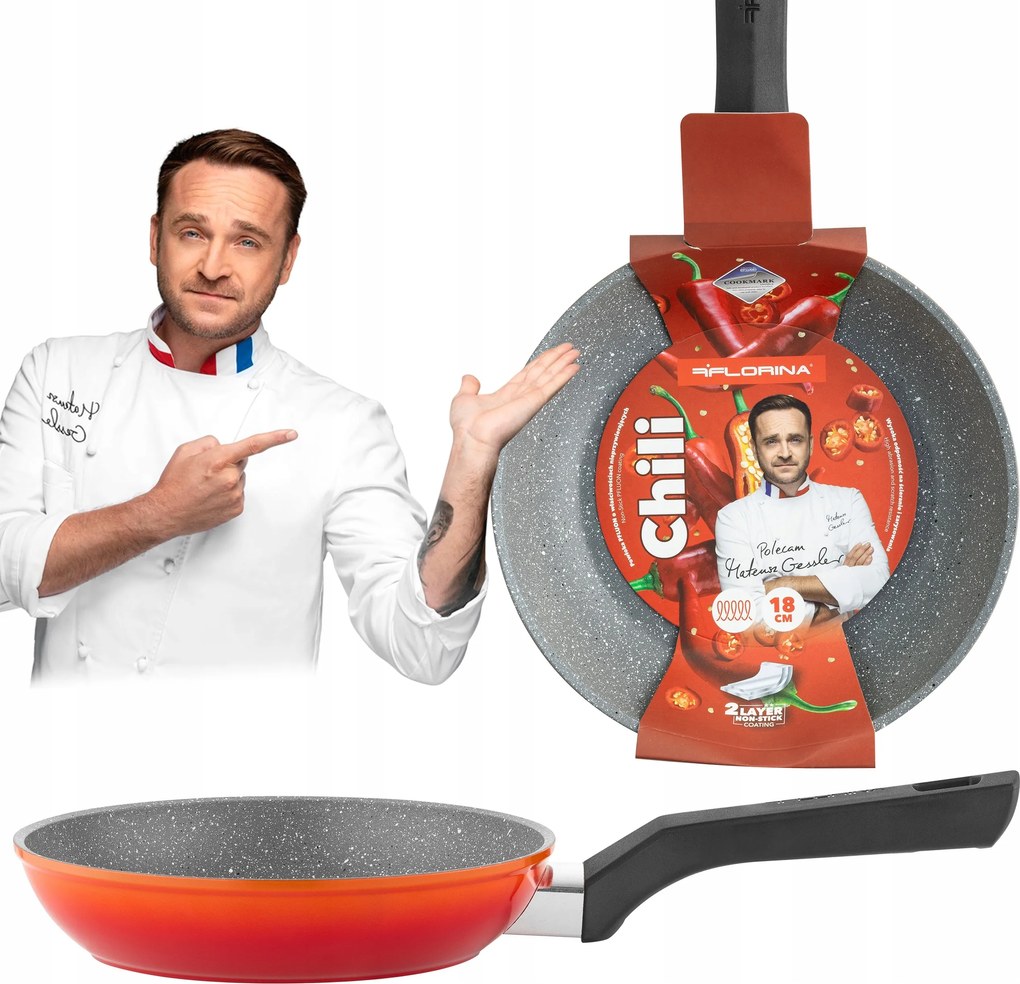 Alumínium Serpenyő Tapadásmentes bevonat Non-Stick Florina Chili 18cm