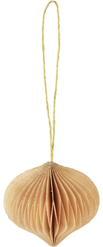 9 db-os karácsonyi díszkészlet, arany-bézs, 6 cm, honeycomb