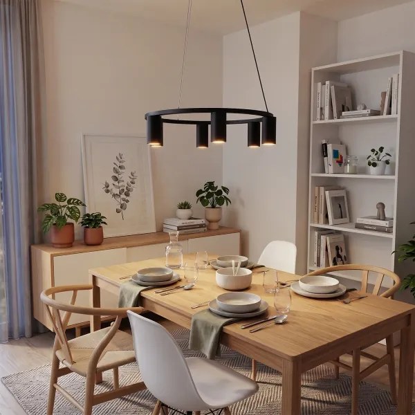 BRILAGI - Kábeles függeszték SELE 6xGU10/30W/230V fekete