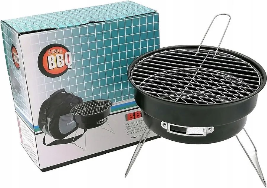 Turista Grill Hordozható Karbon Összecsukható Bbq Kemping Kerek