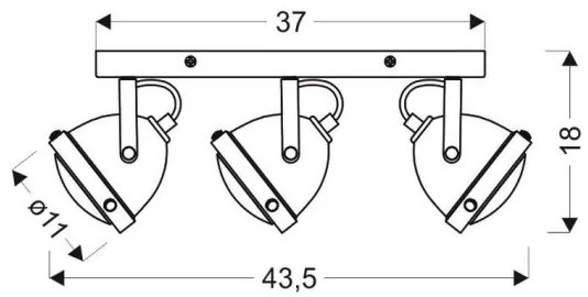 Spotlámpa FRODO 3xGU10/40W/230V
