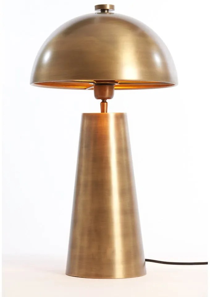 Bronzszínű asztali lámpa fém búrával (magasság 52 cm) Dita – Light &amp; Living