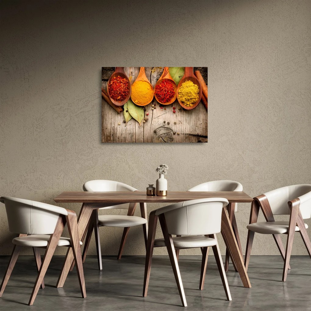 Kép - Fűszerek a fán (üvegen) (70x50 cm)