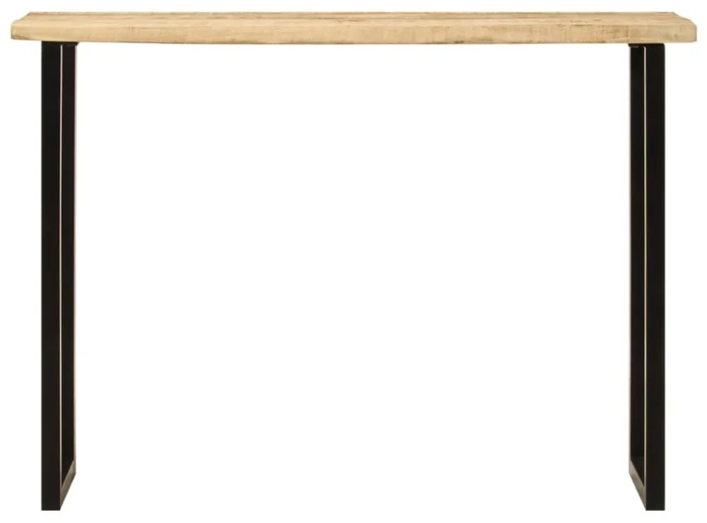 tömör mangófa konzolasztal természetes éllel 105 x 33 x 76 cm