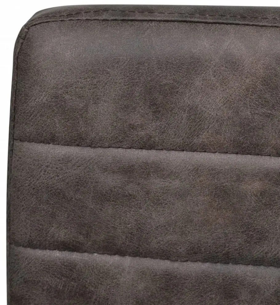 6 db barna műbőr szánkótalpas étkezőszék