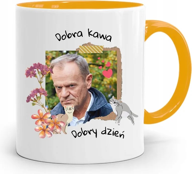 Bögre Sárga Donald Tusk Po Platform Ajándék