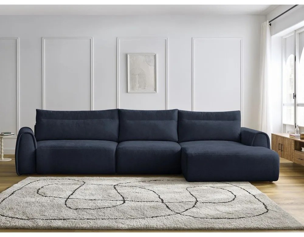 Sötétkék sarokkanapé Aden – Bobochic Paris