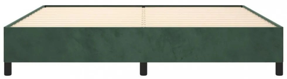 sötétzöld bársony ágykeret matrac nélkül 200x200 cm