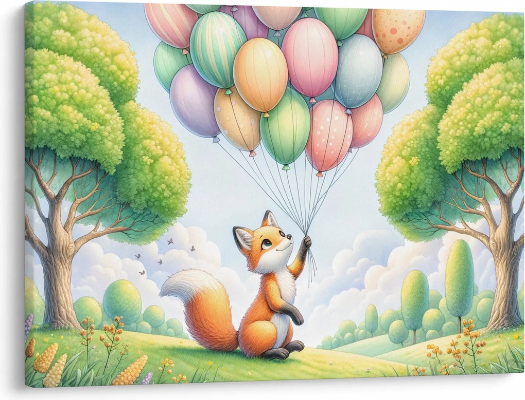 Kép – Boldog róka (70x50 cm)