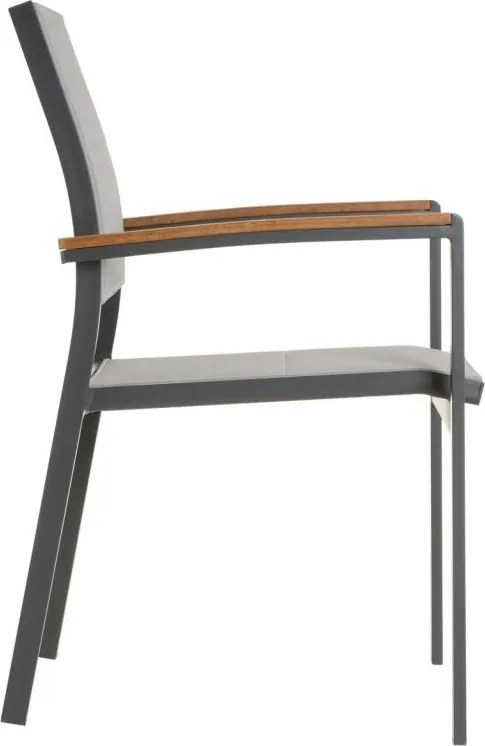 Kerti szék 86,5 x 57 x 57,5 cm egymásba rakható antracit