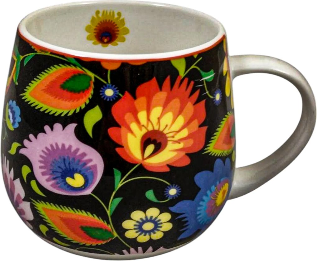 Etnic porcelán bögre 440 ml népi virág horgász