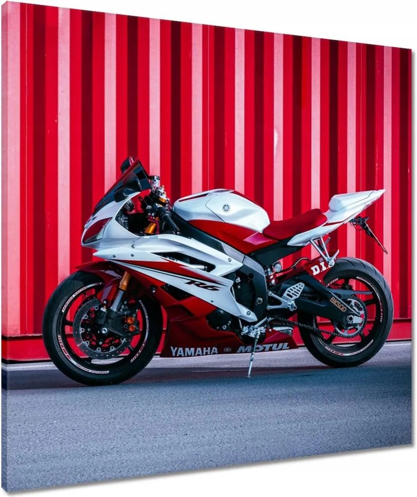 Vászonkép 70x70 Fehér-piros Yamaha