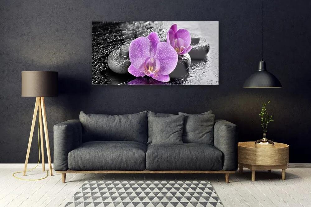 Üvegkép Orchidea virágok orchidea Spa 125x50 cm