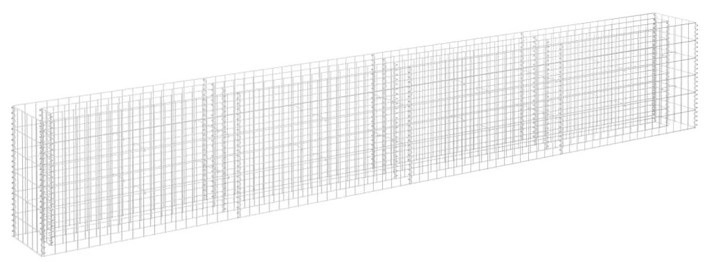 vidaXL horganyzott acél gabion magaságyás 360 x 30 x 60 cm