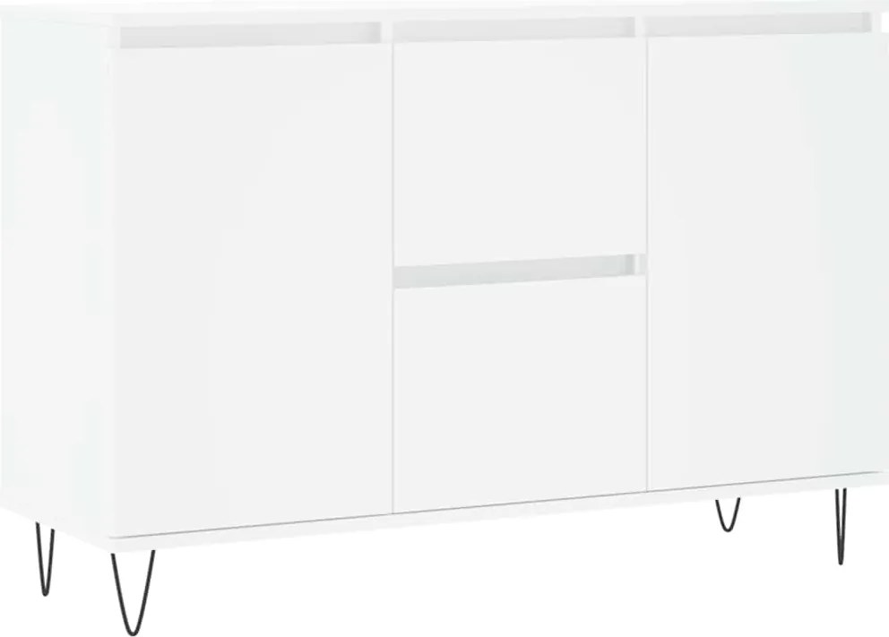 vidaXL fehér szerelt fa tálalószekrény 101,5 x 35 x 70 cm