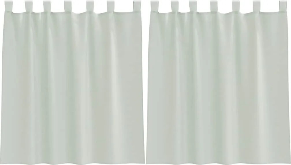 vidaXL 2 db világosszürke fátyolfüggönyök hurokkal 140x140 cm