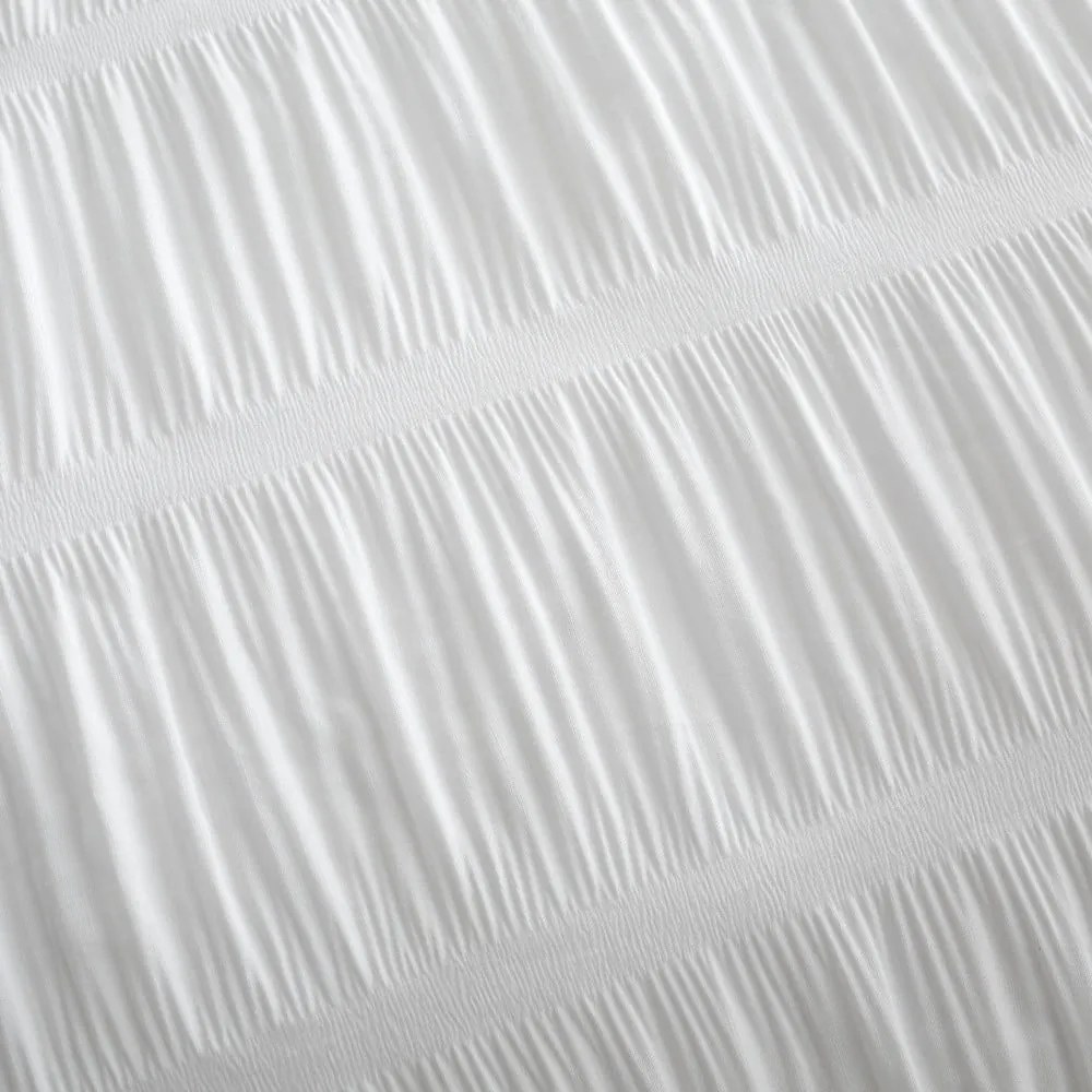 Fehér kétszemélyes ágyneműhuzat 200x200 cm Seersucker - Catherine Lansfield