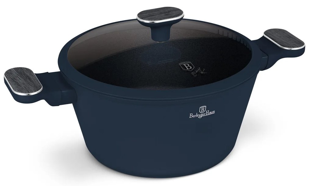 Berlinger Haus tapadásmentes indukciós Lábas fedővel 4,3 L matt kék
