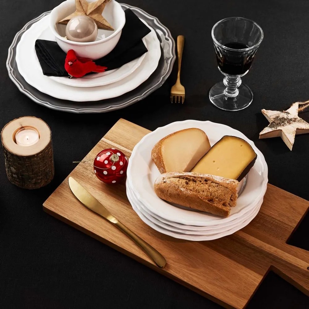 CUTTING CREW kis méretű vágódeszka bőr akasztóval 31 cm