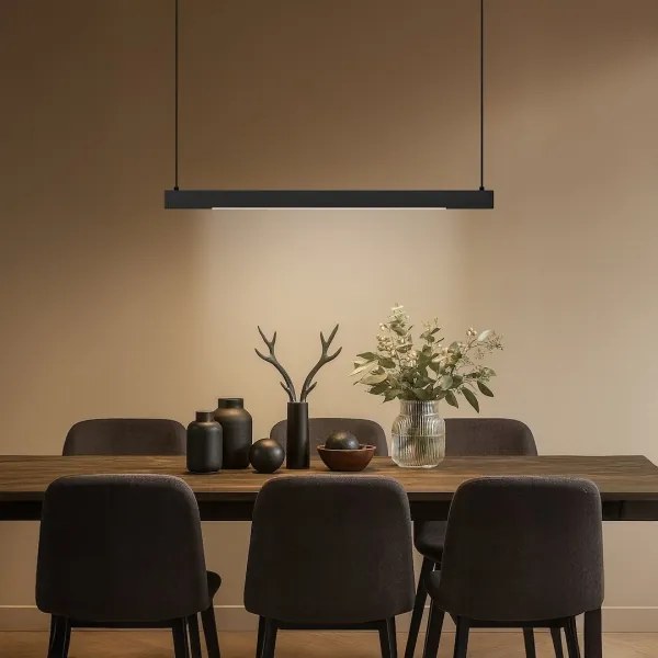 LINEA LED kábeles függeszték 36W/230V 3000/4000/5700K CRI 90 fekete