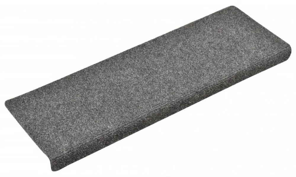 10 db öntapadós lépcsőszőnyeg, világosszürke, téglalap alakú széllel, 65 x 21 x 4 cm
