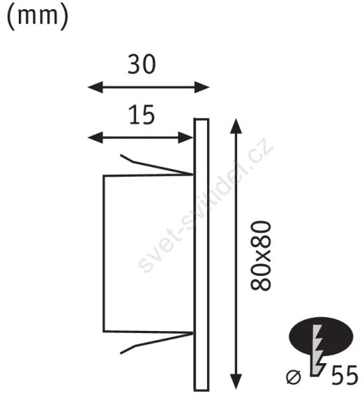 Paulmann 93094 - LED 1,2W lépcsővilágítás EDGE 230V