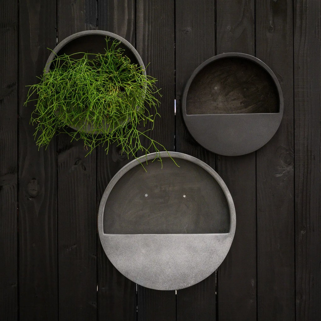Wally XS függő ültetőgép, fekete színű, többféle méretben - Pottery Pots méret: XS - 9 cm, ⌀ 30 cm
