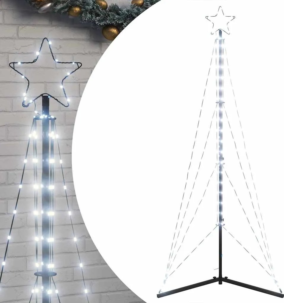 vidaXL hideg fehér LED karácsonyfa 363 LED 182 cm
