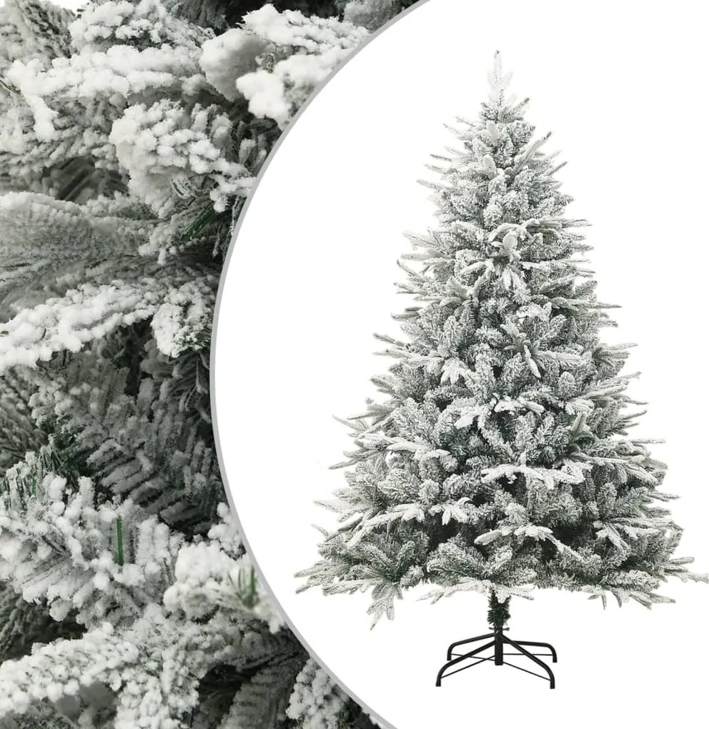 vidaXL PVC és PE műkarácsonyfa pelyhes hóval 210 cm