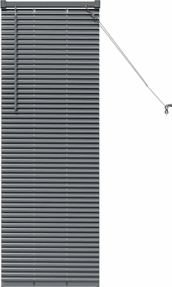 vidaXL Zsalugáter Redőnyök Sötétszürke 130 x 40 cm Alumínium