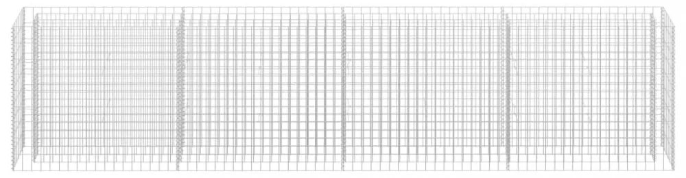horganyzott acél gabion magaságyás 360 x 30 x 90 cm