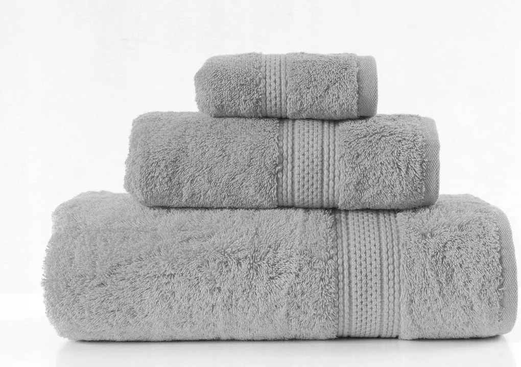 Egyptian pamut törölköző 50x90 hamuszürke 600 g/m2 frottír