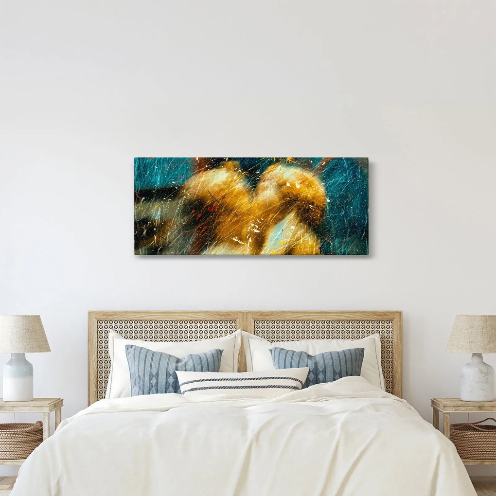 Kép - Csókolózó angyalok (120x50 cm)