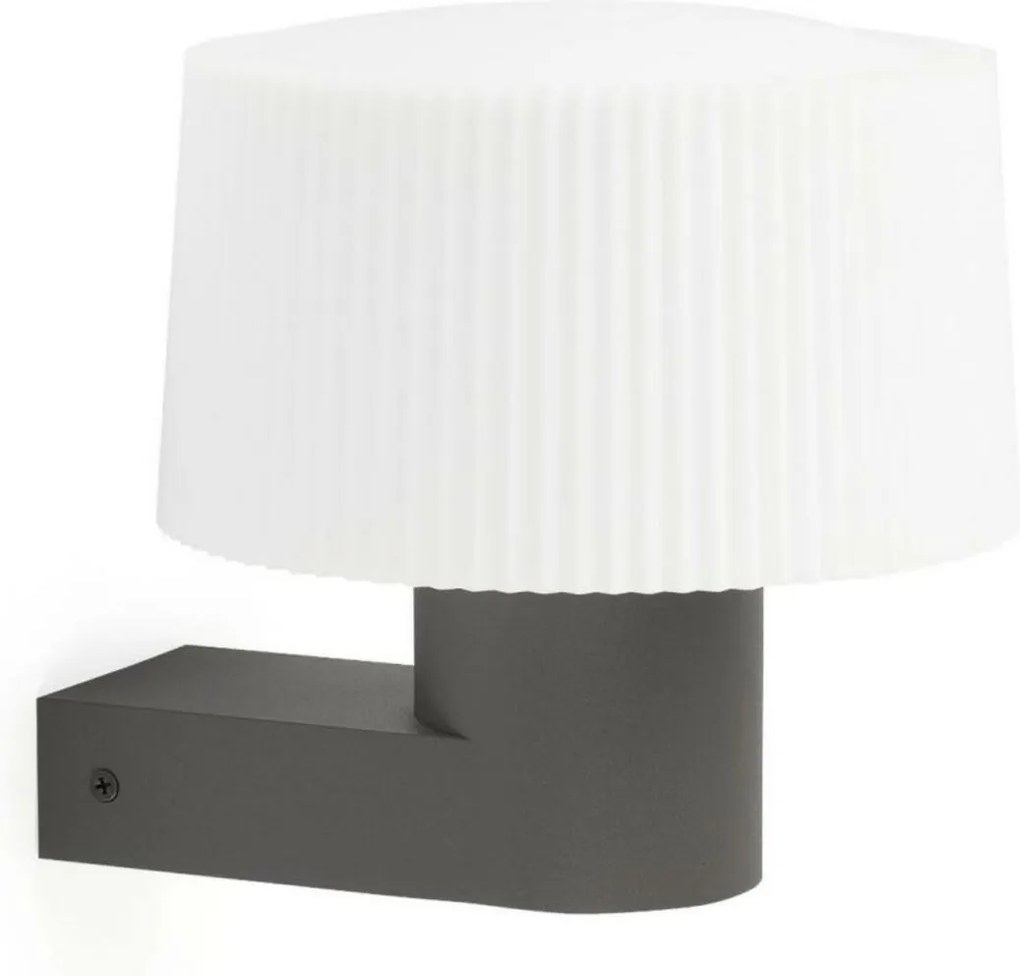 Faro Muffin fali lámpa, sötétszürke, IP44, E27, alumínium/műanyag