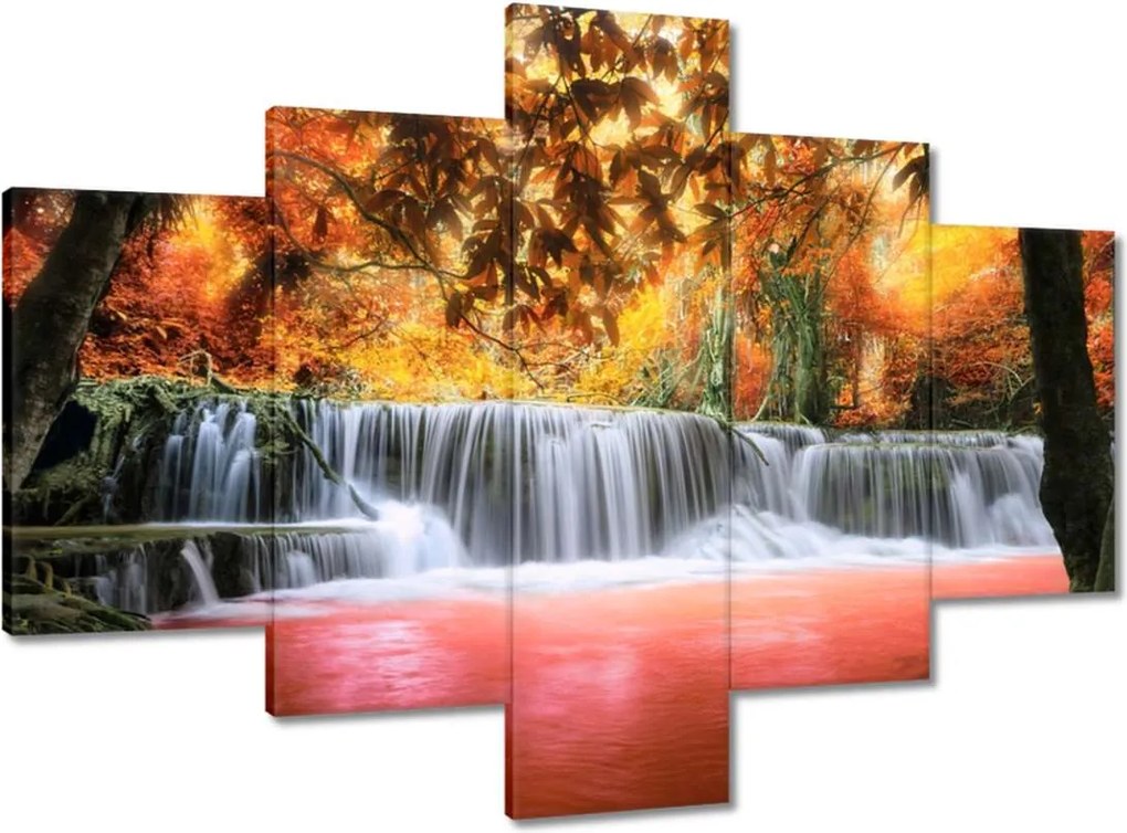 Vászonkép 100x70 Őszi vízesés
