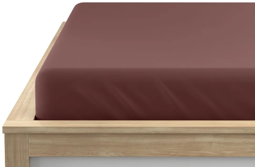 Jersey sötétbarna lepedő 180x200 cm