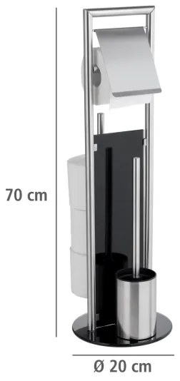 WENKO 24981800 - WC-szett RAVINA 20x70 cm rozsdamentes acél/ezüst