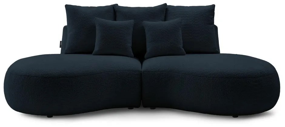 Sötétkék buklé szövet kanapé 260 cm Saint-Germain – Bobochic Paris