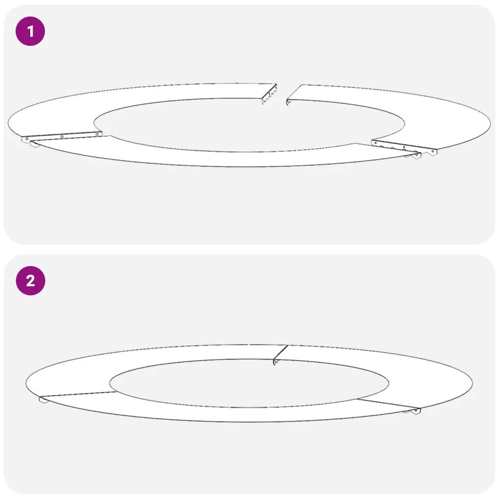Fehér Fém Virágcserép Fehér Fém 80 cm átmérő