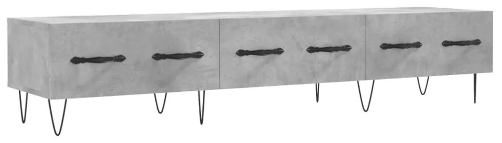 betonszürke szerelt fa TV-szekrény 150 x 36 x 50 cm