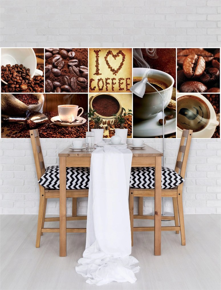 Fotótapéta Kávébab Aroma Reggel 250x104 Izgalom és szerelem +ragasztó