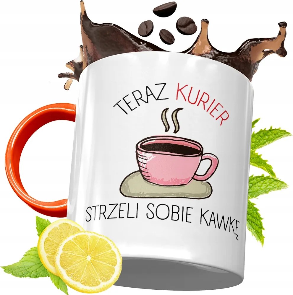 Narancssárga Bögre Futárnak Születésnapi Ajándék fényképes nyomtatással