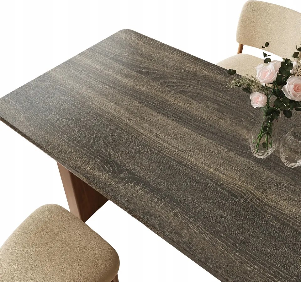 Öntapadós furnér tapéta bútorokhoz és asztallapokhoz Sötét fa 40x300 cm