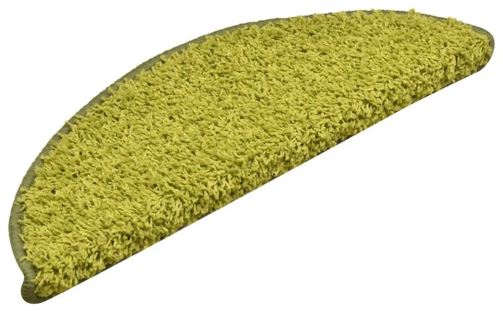 15 db zöld lépcsőszőnyeg 56 x 17 x 3 cm