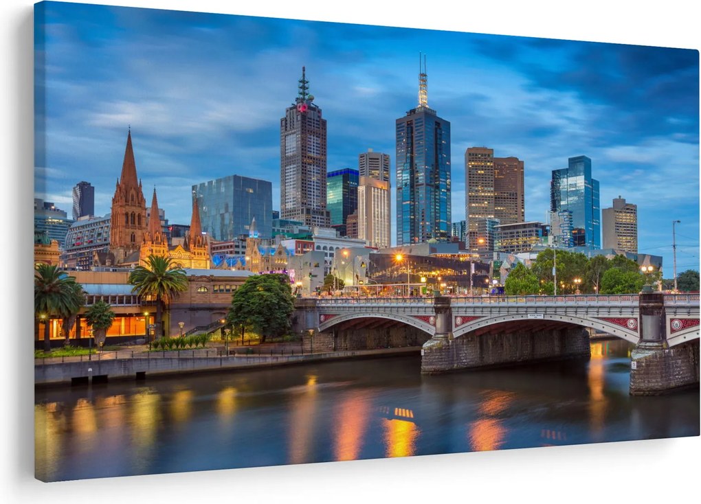 Melbourne város képe (90x60 cm)
