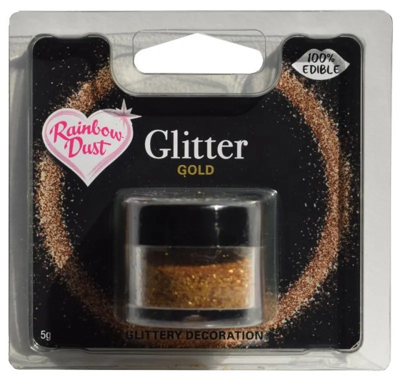 Rainbow Dust ehető csillámpor, arany, 5g